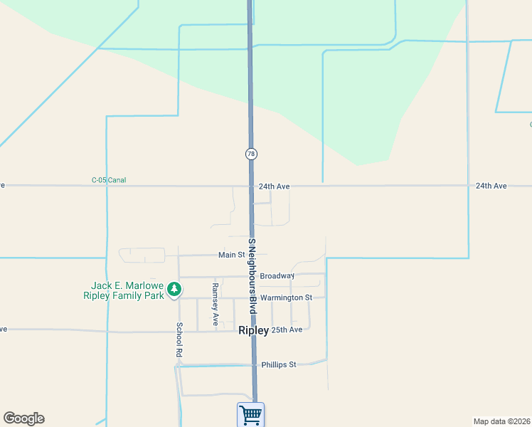 map of restaurants, bars, coffee shops, grocery stores, and more near 24235 Paloma Avenue in Blythe