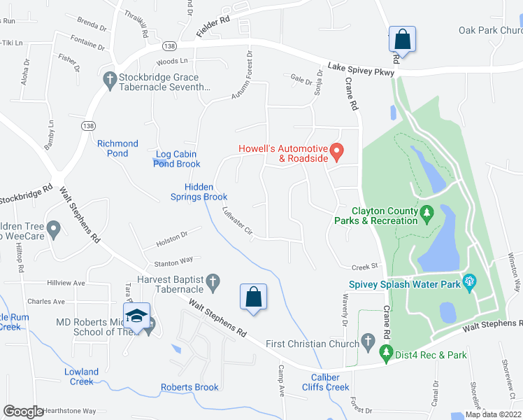 map of restaurants, bars, coffee shops, grocery stores, and more near 8269 Tupelo Trail in Jonesboro