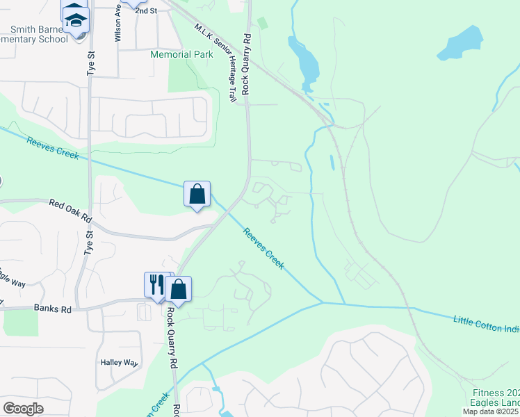 map of restaurants, bars, coffee shops, grocery stores, and more near 601 Sharpstone Bend in Stockbridge