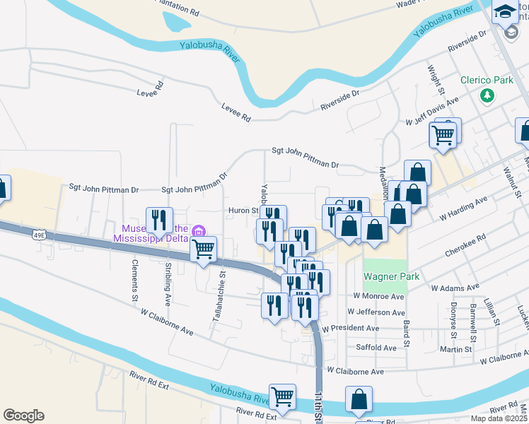 map of restaurants, bars, coffee shops, grocery stores, and more near in Greenwood
