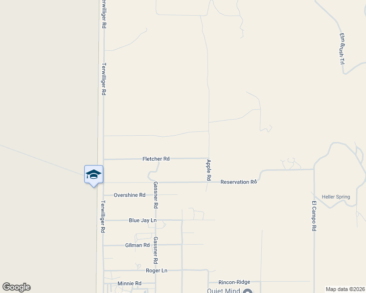 map of restaurants, bars, coffee shops, grocery stores, and more near 59555 Apple Lane in Anza