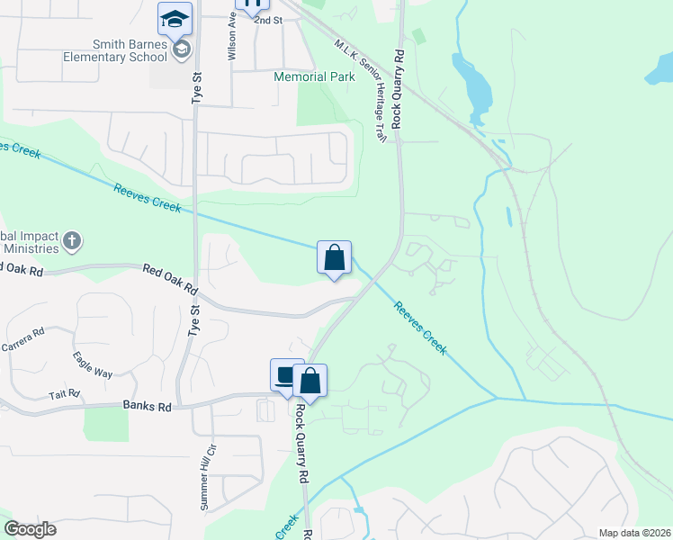 map of restaurants, bars, coffee shops, grocery stores, and more near 685 Red Oak Road in Stockbridge