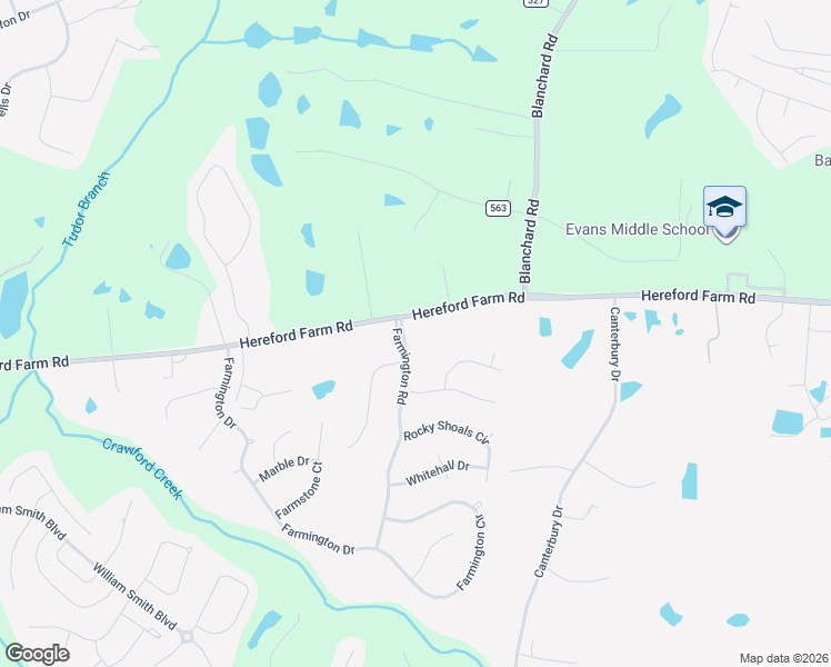 map of restaurants, bars, coffee shops, grocery stores, and more near 4854 Hereford Farm Road in Evans