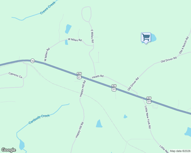 map of restaurants, bars, coffee shops, grocery stores, and more near 56 Heath Road in Carrollton