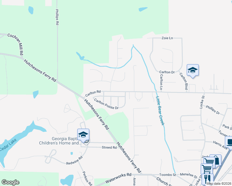 map of restaurants, bars, coffee shops, grocery stores, and more near 523 Carlton Pointe Drive in Palmetto