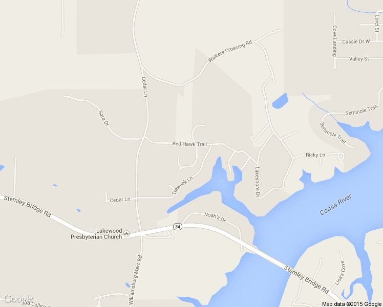map of restaurants, bars, coffee shops, grocery stores, and more near 4953 Autumn Ridge Trail in Pell City
