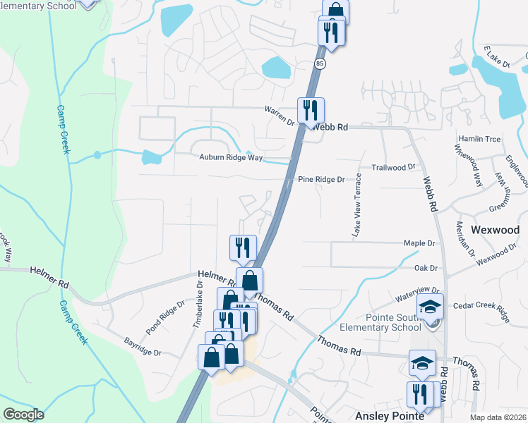 map of restaurants, bars, coffee shops, grocery stores, and more near 6 Chase Ridge Drive in Riverdale