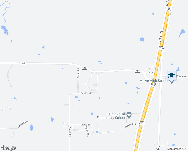 map of restaurants, bars, coffee shops, grocery stores, and more near 1549 Timbercreek Dr in Howe