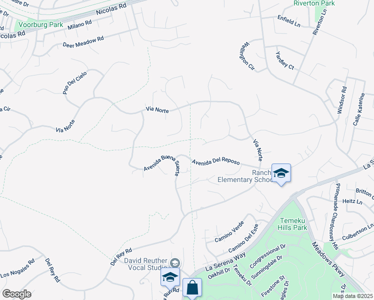 map of restaurants, bars, coffee shops, grocery stores, and more near 30810 Avenida Del Reposo in Temecula