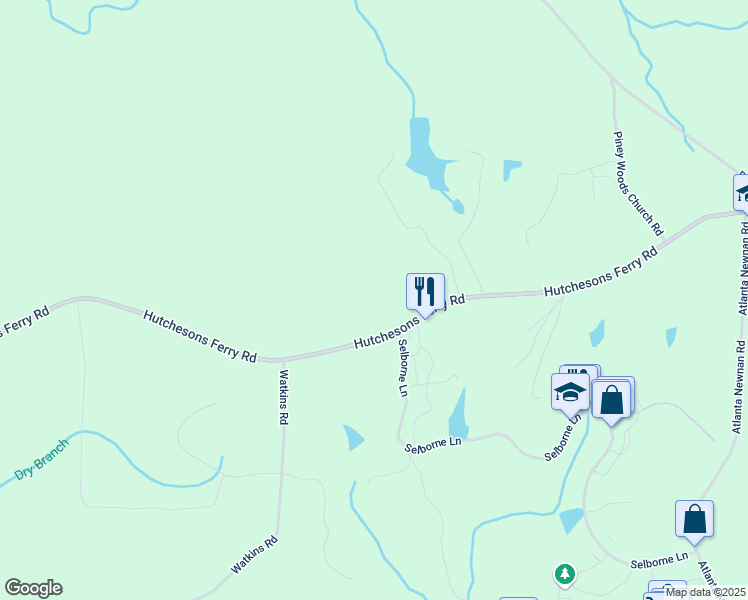 map of restaurants, bars, coffee shops, grocery stores, and more near 10975 Hutchesons Ferry Road in Palmetto