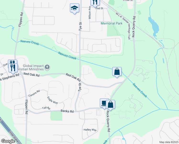 map of restaurants, bars, coffee shops, grocery stores, and more near 200 Bay Cove Court in Stockbridge