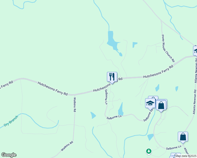 map of restaurants, bars, coffee shops, grocery stores, and more near 10975 Hutchesons Ferry Road in Palmetto