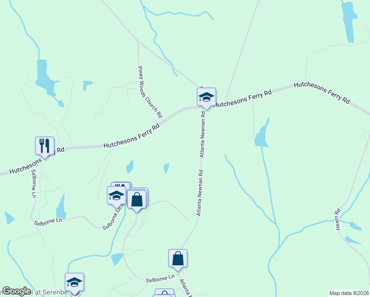 map of restaurants, bars, coffee shops, grocery stores, and more near 10185 Hutchesons Ferry Road in Palmetto