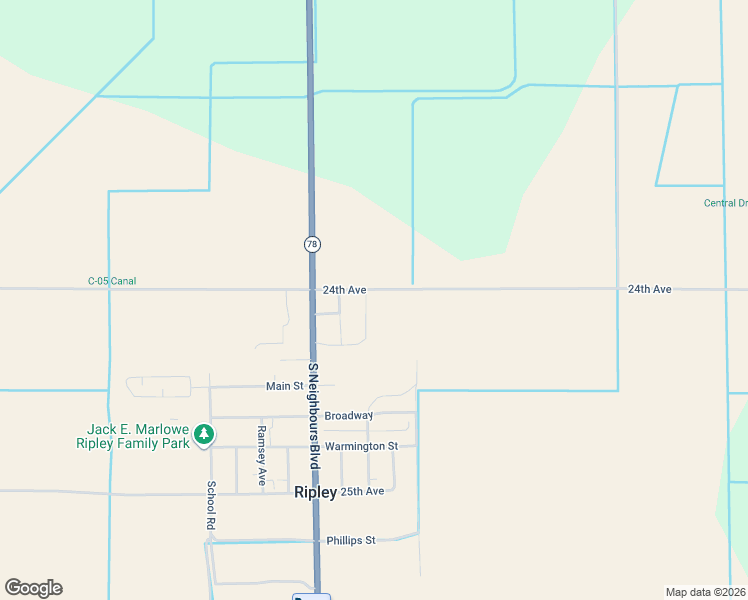 map of restaurants, bars, coffee shops, grocery stores, and more near 14865 San Juan Avenue in Blythe