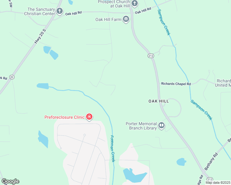 map of restaurants, bars, coffee shops, grocery stores, and more near 105 Goldfinch Drive in Covington