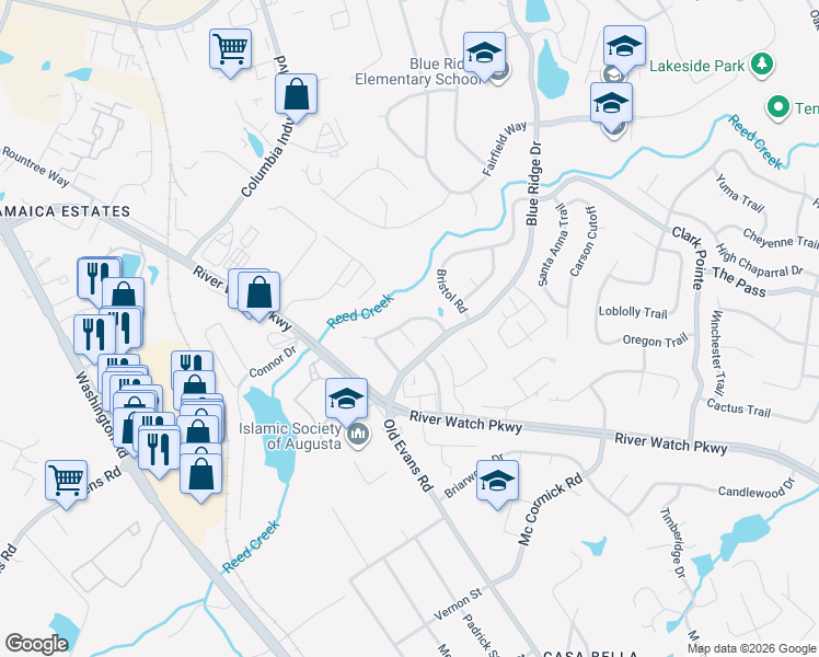 map of restaurants, bars, coffee shops, grocery stores, and more near 412 Halifax Court in Martinez