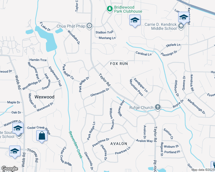 map of restaurants, bars, coffee shops, grocery stores, and more near 8226 Glenwoods Drive in Riverdale