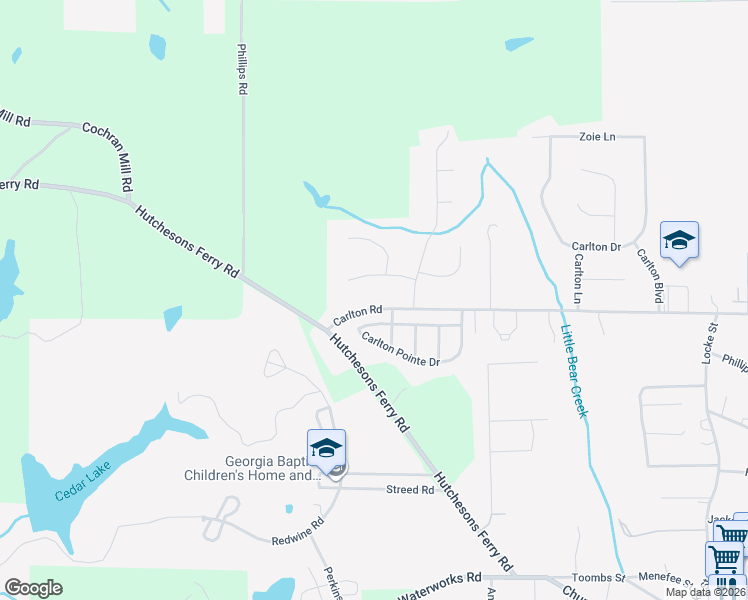 map of restaurants, bars, coffee shops, grocery stores, and more near 639 Carlton Road in Palmetto