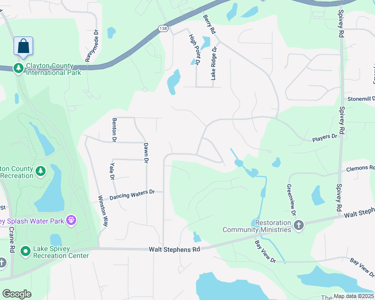 map of restaurants, bars, coffee shops, grocery stores, and more near 8225 7 Oaks Drive in Jonesboro