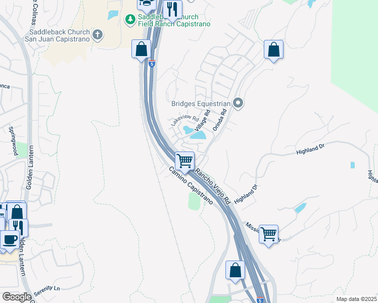 map of restaurants, bars, coffee shops, grocery stores, and more near 29822 Summer Walk Drive in San Juan Capistrano