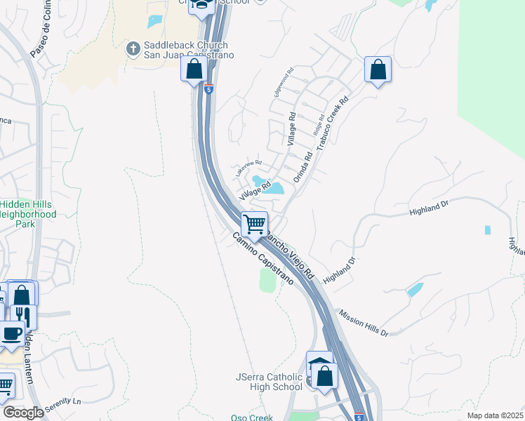 map of restaurants, bars, coffee shops, grocery stores, and more near 29822 Summer Walk Drive in San Juan Capistrano