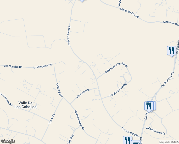 map of restaurants, bars, coffee shops, grocery stores, and more near 36191 Summit Circle in Temecula