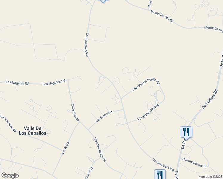 map of restaurants, bars, coffee shops, grocery stores, and more near 36191 Summit Circle in Temecula