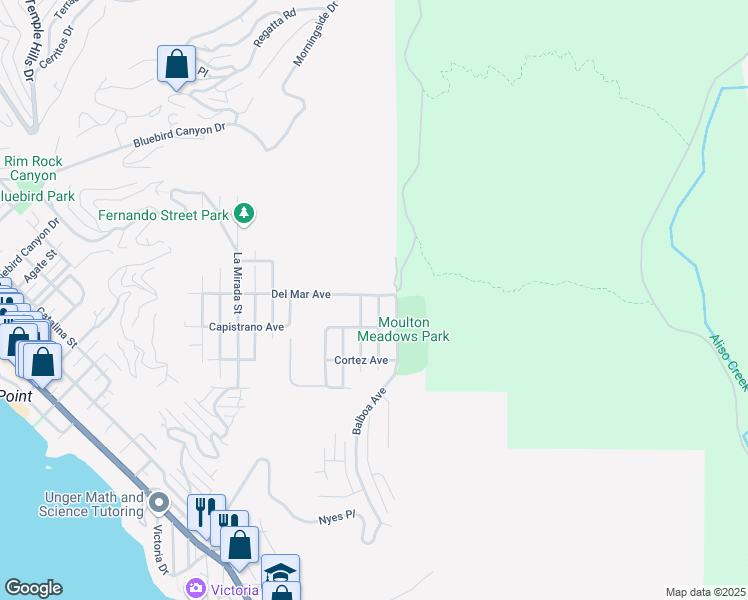 map of restaurants, bars, coffee shops, grocery stores, and more near 1083 Tia Juana Street in Laguna Beach