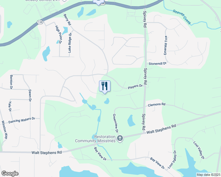 map of restaurants, bars, coffee shops, grocery stores, and more near 3018 Saint Andrews Court in Jonesboro