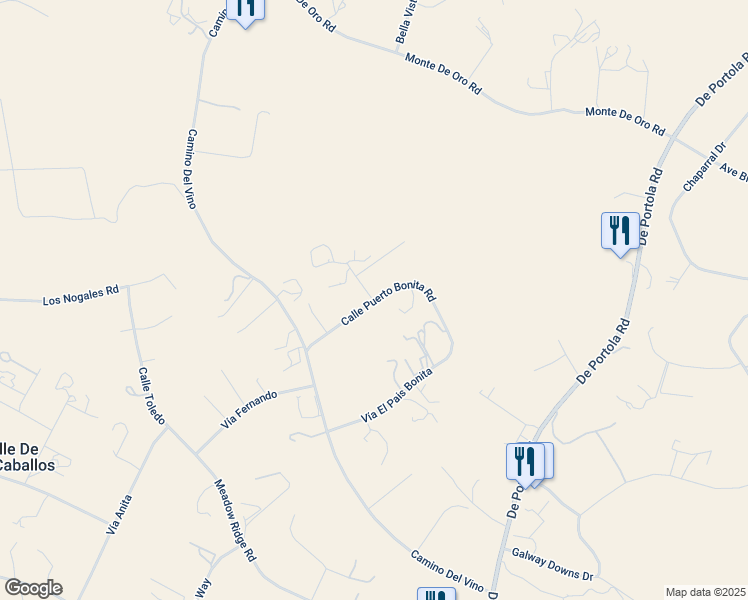 map of restaurants, bars, coffee shops, grocery stores, and more near 36410 Calle Puerto Bonita Road in Temecula