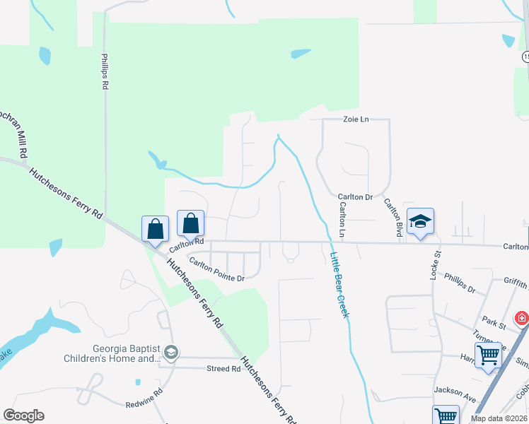 map of restaurants, bars, coffee shops, grocery stores, and more near 520 Wild Cherry Court in Palmetto