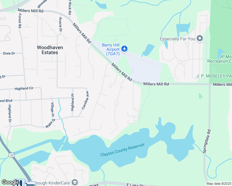 map of restaurants, bars, coffee shops, grocery stores, and more near 129 Lakepointe Court in Stockbridge