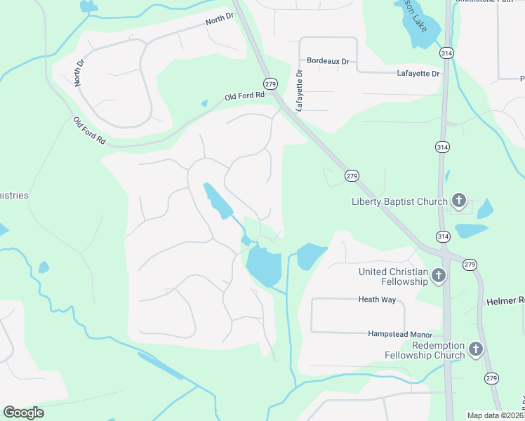 map of restaurants, bars, coffee shops, grocery stores, and more near 100 Acorn Ridge in Fayetteville
