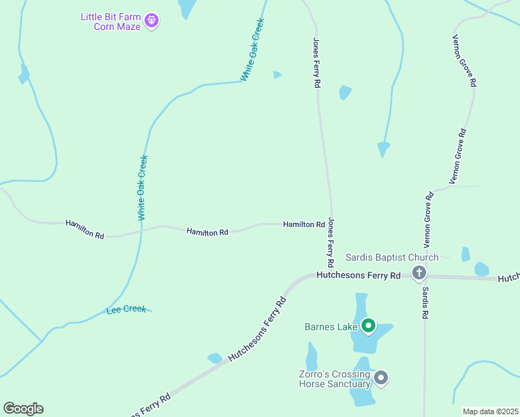 map of restaurants, bars, coffee shops, grocery stores, and more near 12005 Hamilton Road in Palmetto