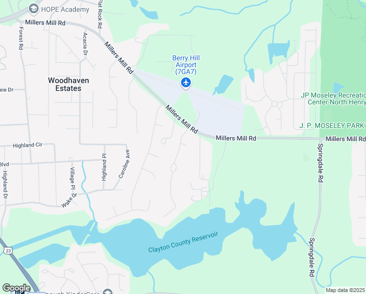map of restaurants, bars, coffee shops, grocery stores, and more near 116 Lakepointe Court in Stockbridge
