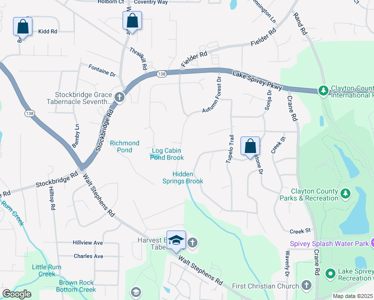 map of restaurants, bars, coffee shops, grocery stores, and more near 8194 Autumn Forest Drive in Jonesboro