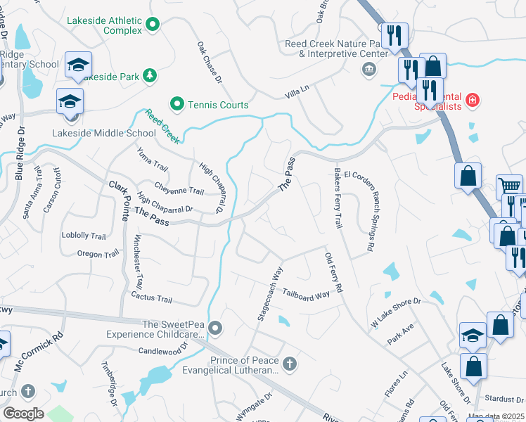 map of restaurants, bars, coffee shops, grocery stores, and more near 307 Joshua Tree Drive in Martinez