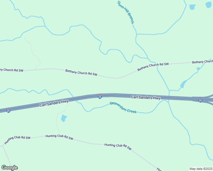 map of restaurants, bars, coffee shops, grocery stores, and more near 524 Bethany Church Road Southwest in Crawfordville