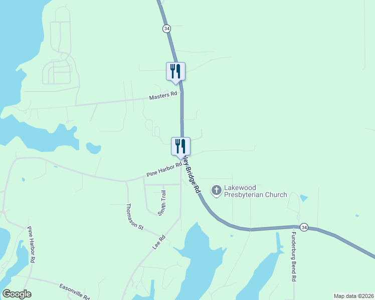 map of restaurants, bars, coffee shops, grocery stores, and more near 4422 Voncile Street in Pell City