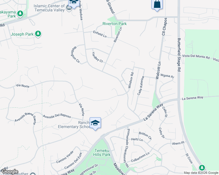 map of restaurants, bars, coffee shops, grocery stores, and more near 40566 Nob Court in Temecula