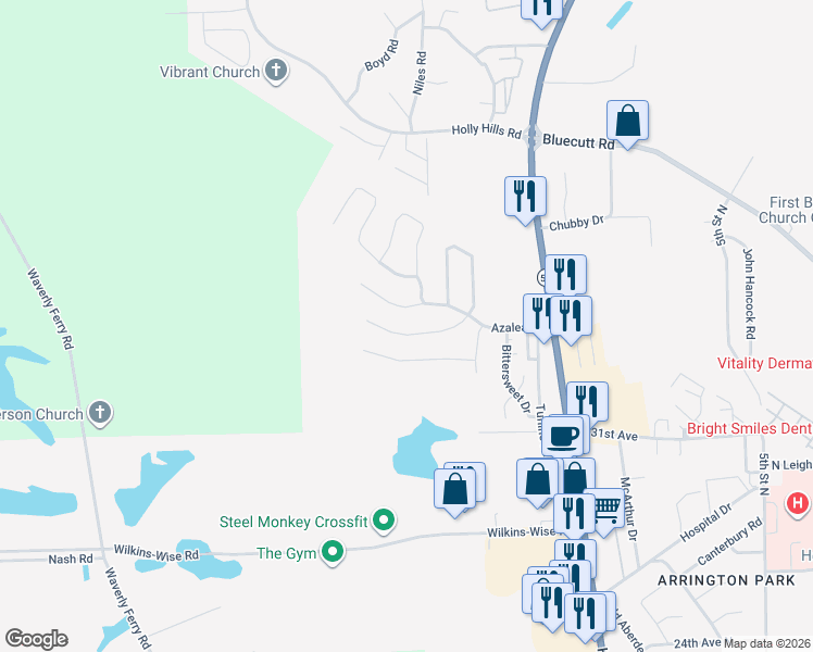 map of restaurants, bars, coffee shops, grocery stores, and more near 106 Jasmine Street in Columbus