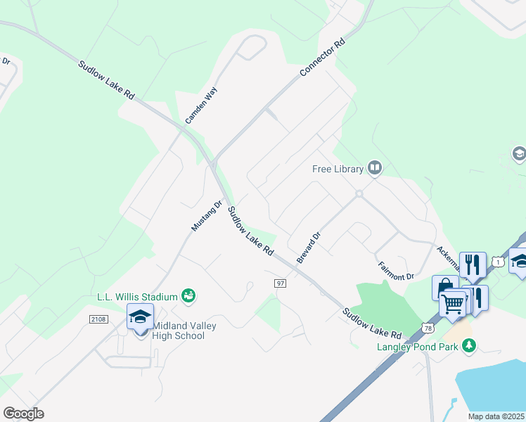 map of restaurants, bars, coffee shops, grocery stores, and more near 430 Country Glen Avenue in Graniteville