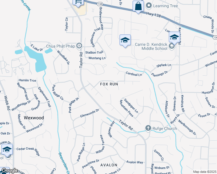 map of restaurants, bars, coffee shops, grocery stores, and more near 157 Birch Chase in Riverdale