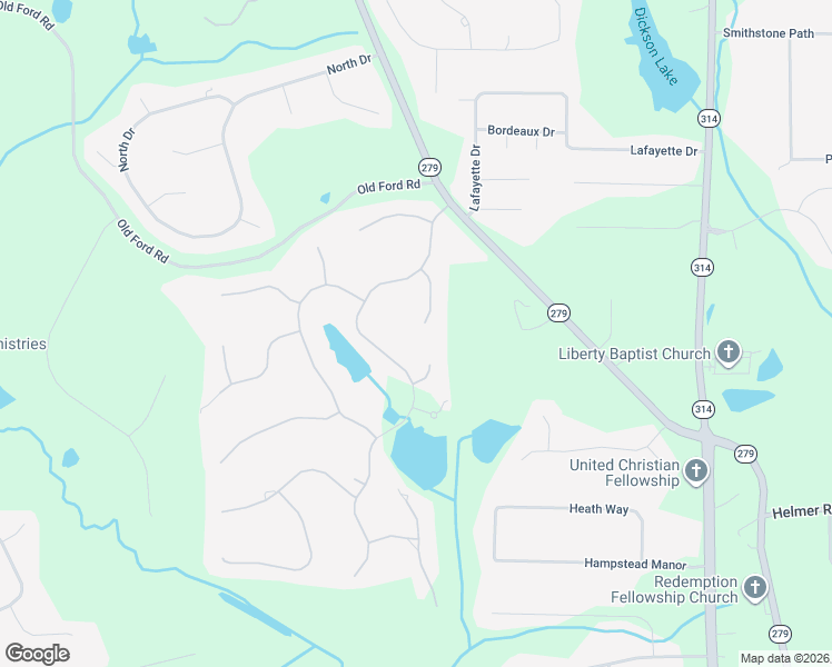 map of restaurants, bars, coffee shops, grocery stores, and more near 155 Windy Ridge Court in Fayetteville