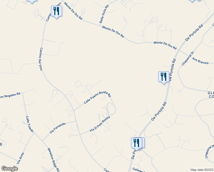 map of restaurants, bars, coffee shops, grocery stores, and more near 36335 Vía Burgandy in Temecula