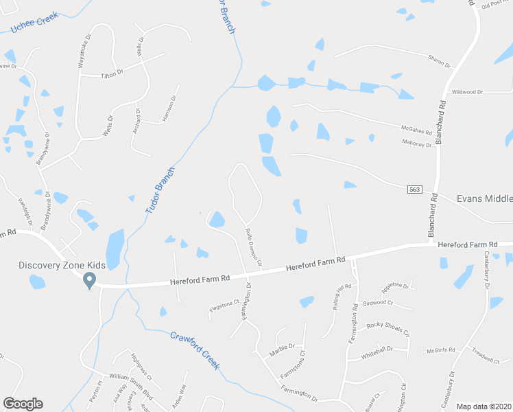 map of restaurants, bars, coffee shops, grocery stores, and more near 937 Rollo Domino Circle in Evans