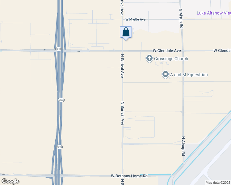 map of restaurants, bars, coffee shops, grocery stores, and more near 6600 North Sarival Avenue in Litchfield Park