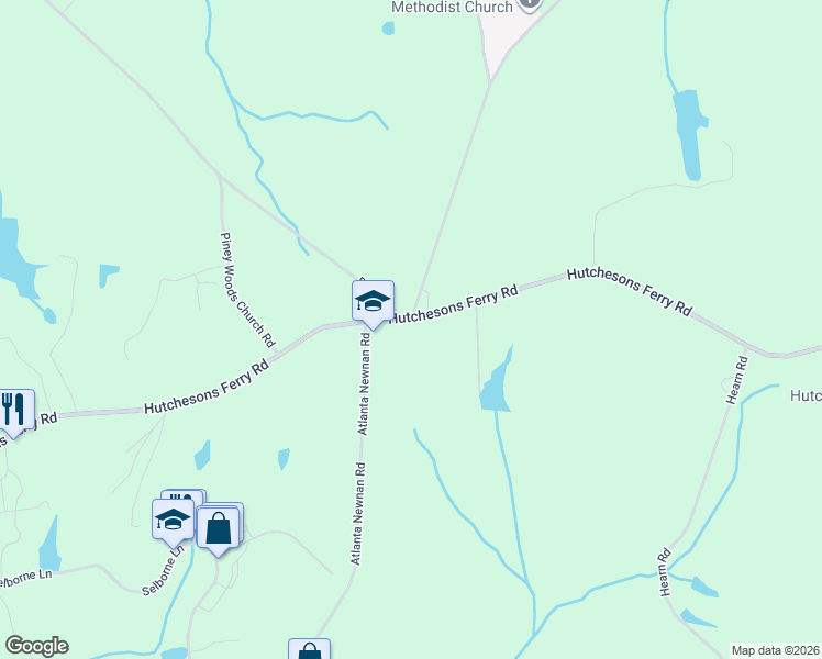 map of restaurants, bars, coffee shops, grocery stores, and more near 10450 Hutchesons Ferry Road in Palmetto