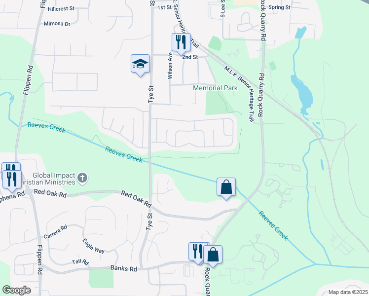 map of restaurants, bars, coffee shops, grocery stores, and more near 239 Misty Ridge Trail in Stockbridge