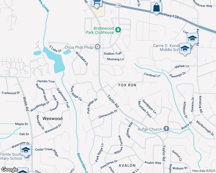 map of restaurants, bars, coffee shops, grocery stores, and more near 270 Birch Walk Boulevard in Riverdale